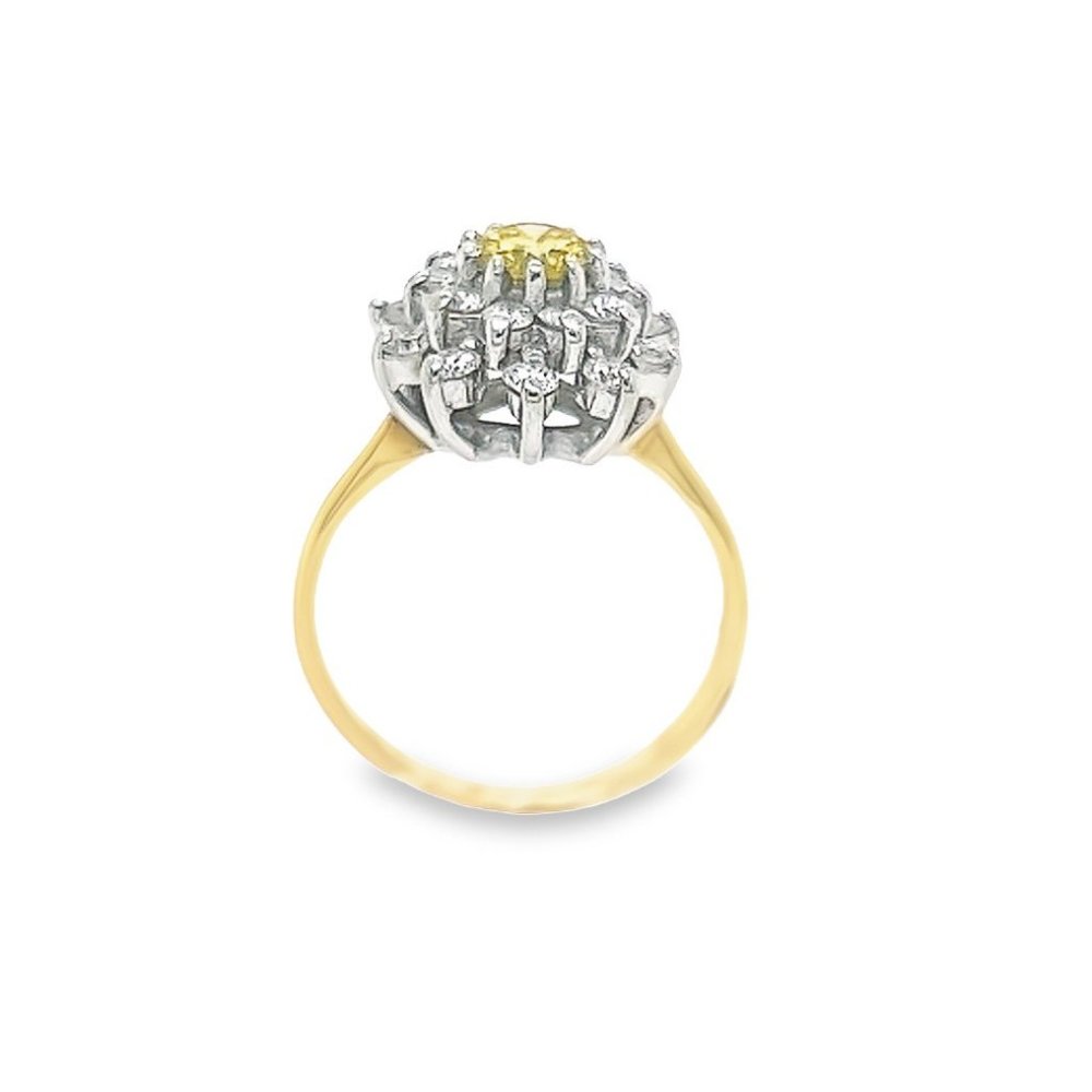 14k White and Yellow Diamond Ring